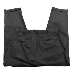ALEX MILL Pants Mens 31 X 32 Black Chino Pleated Relaxed Stretch Canvas Cuffed